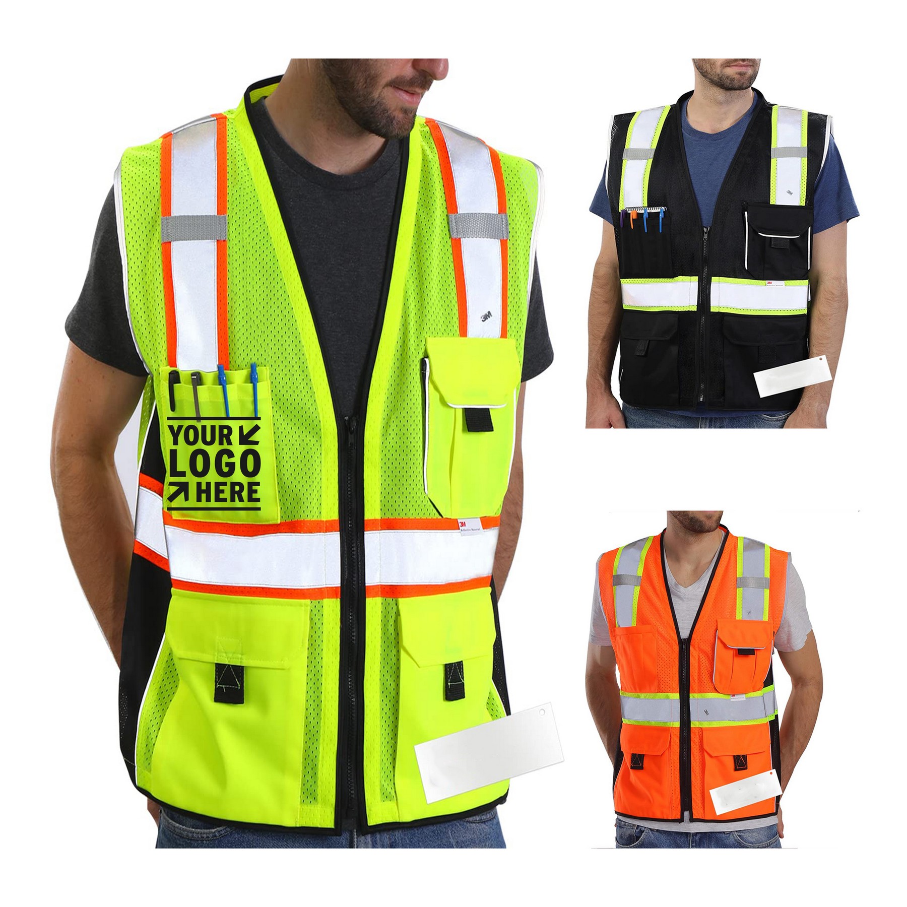 Safety Vest Reflective Yellow Mesh 2