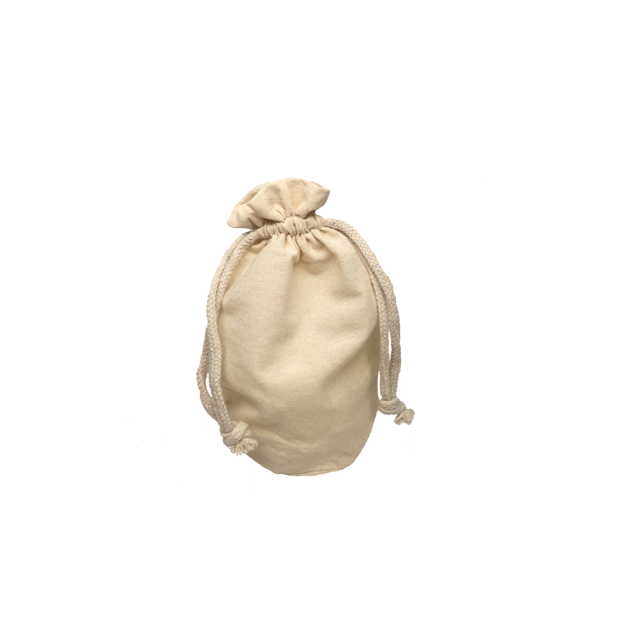 Small Round Bottom Muslin Cotton Pouch 3