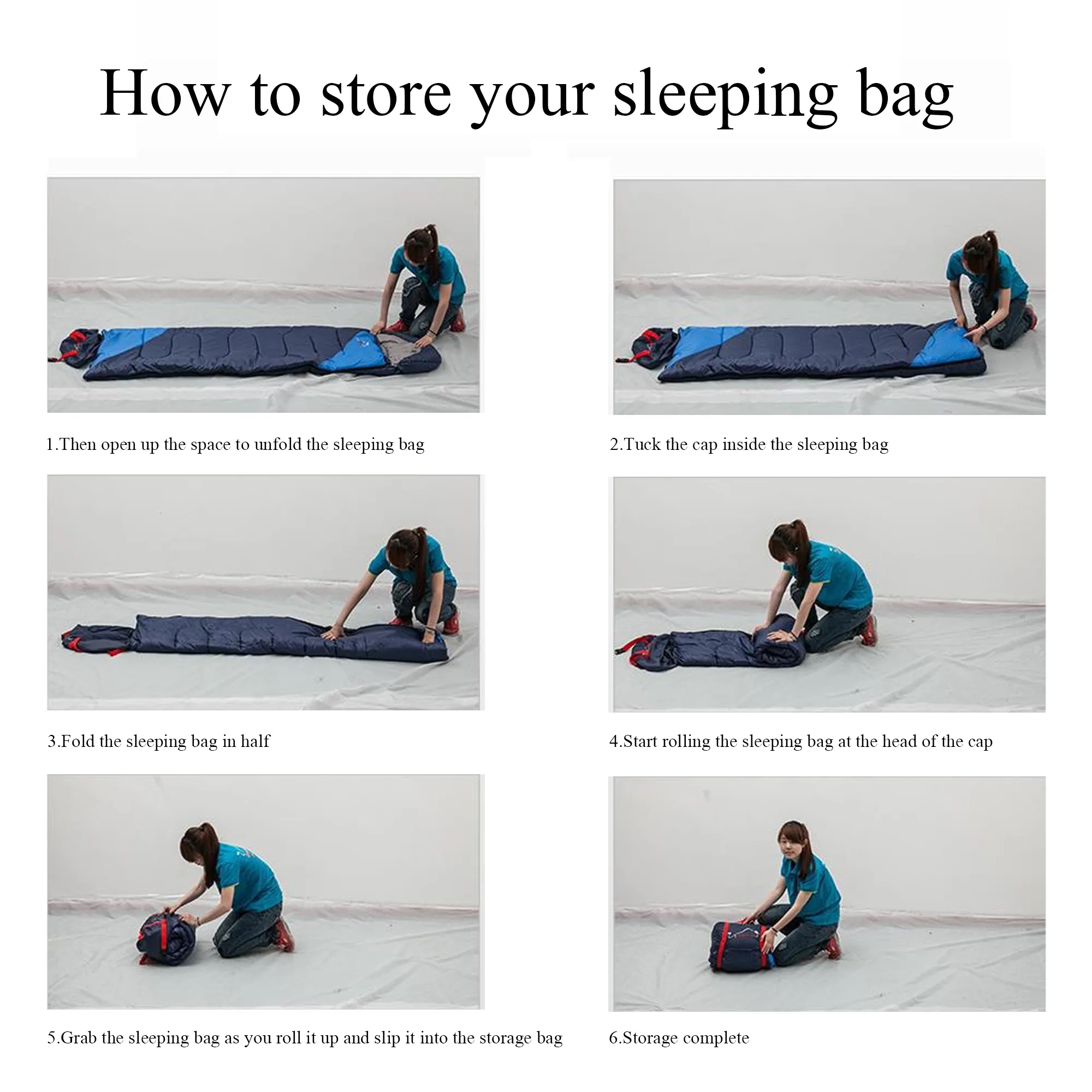 Outdoor Envelope Sleeping Bag Backpacking Camping 5