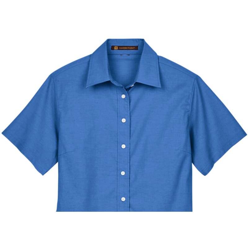 Harriton Ladies' Short-Sleeve Oxford With Stain-Release 10