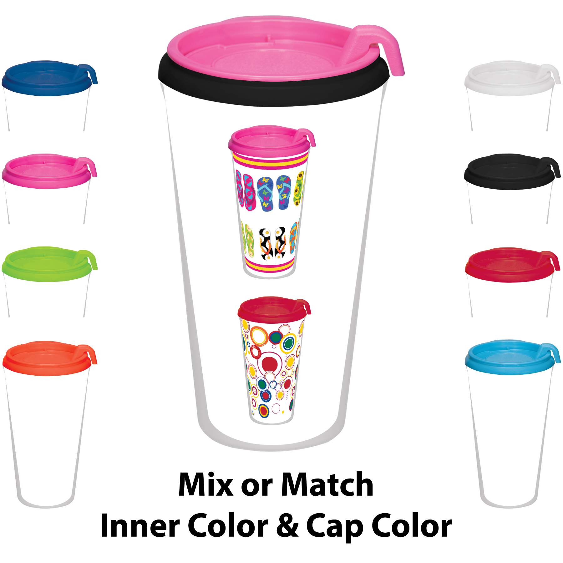 Full Color Beyond Infinity Tumbler - BPA Free Plastic 16 oz. USA Made 14