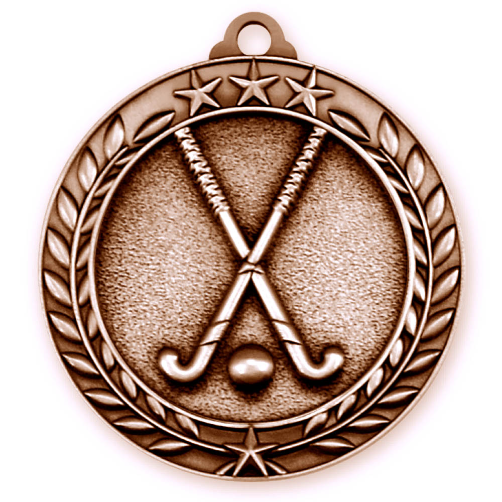 Field Hockey Wreath Award Medallion (2-3/4") 4