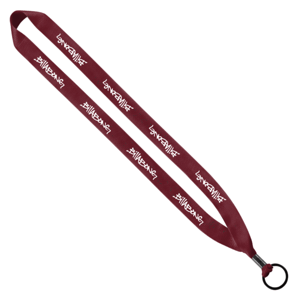 3/4" Polyester Lanyard with Metal Crimp & Split-Ring 15