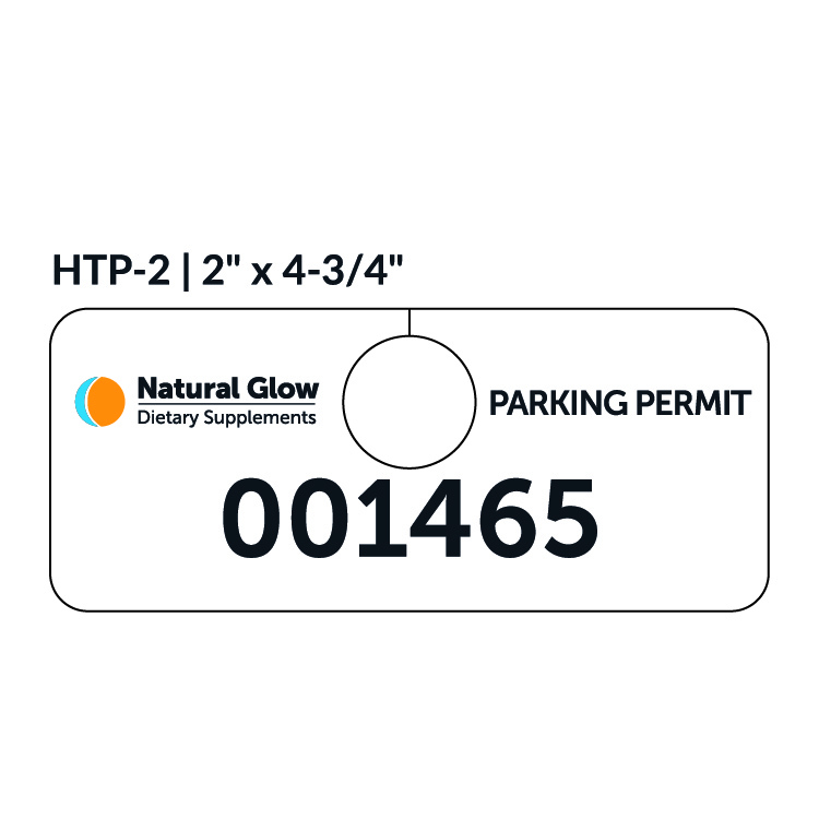 Numbered Hang Tag w/1 Side Imprint (2"x4¾") 1