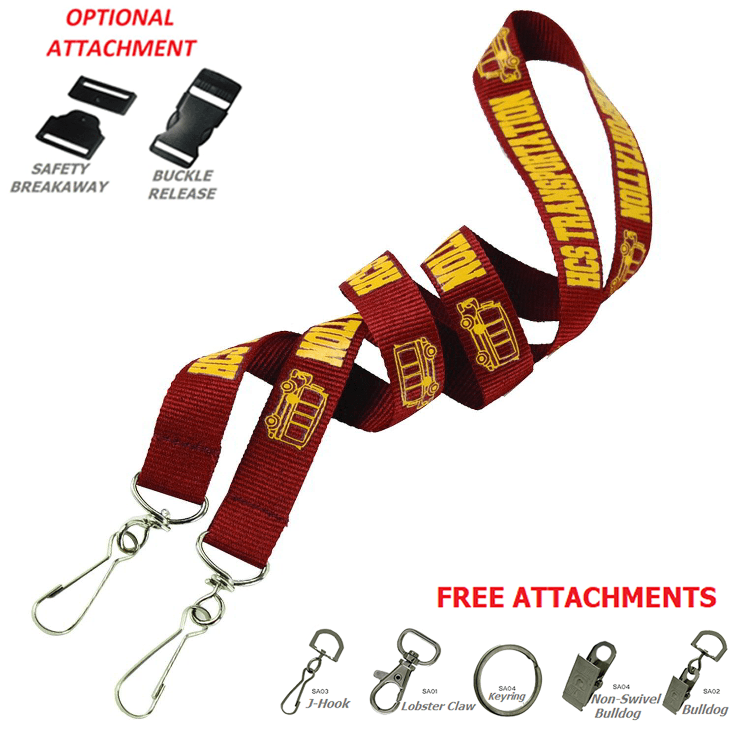 5/8" Double Ended Polyester Lanyard 2