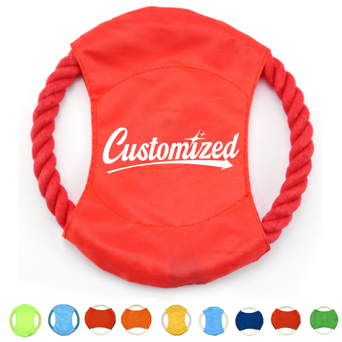 Rope Ring Dog Frisbee Toy with Durable Fabric 4