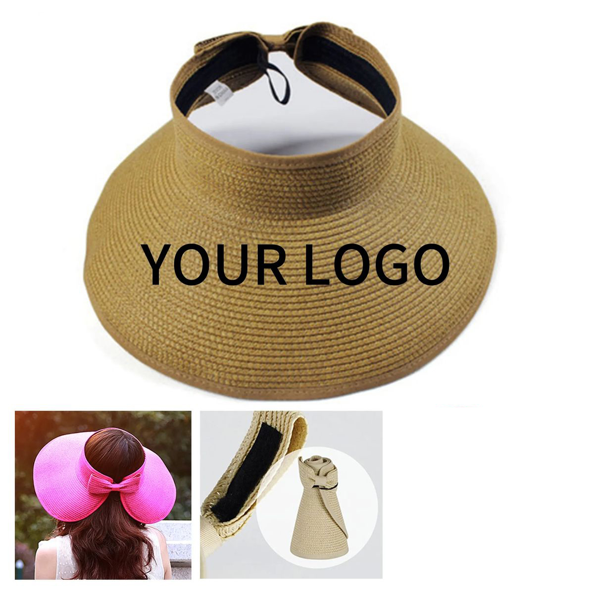 Lightweight Straw Visor Hat For Summer Protection 2