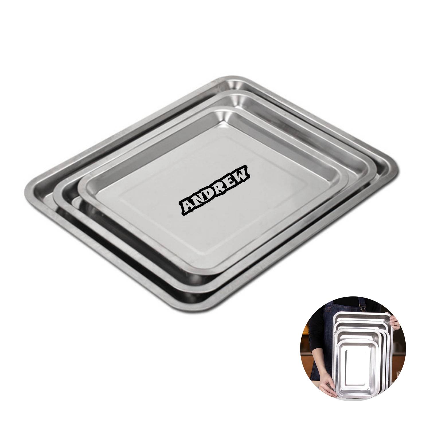 Stainless Steel Square Tray 4
