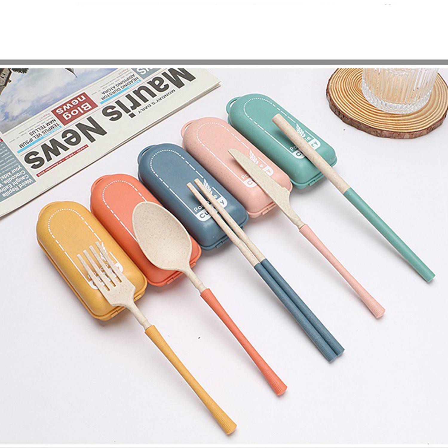 Wheat Straw Cutlery Combination 4