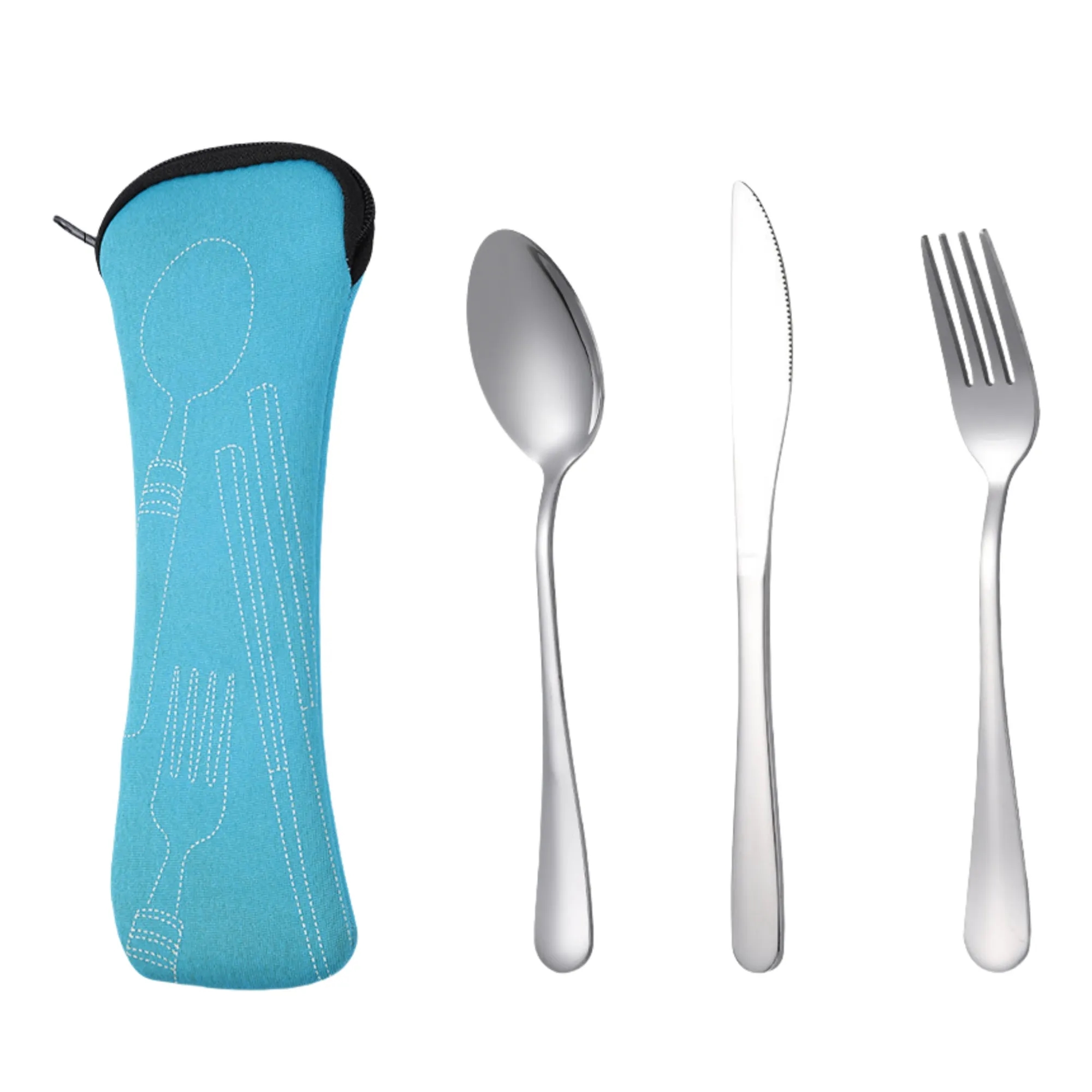 Travel Cutlery Reusable Silverware Set 6