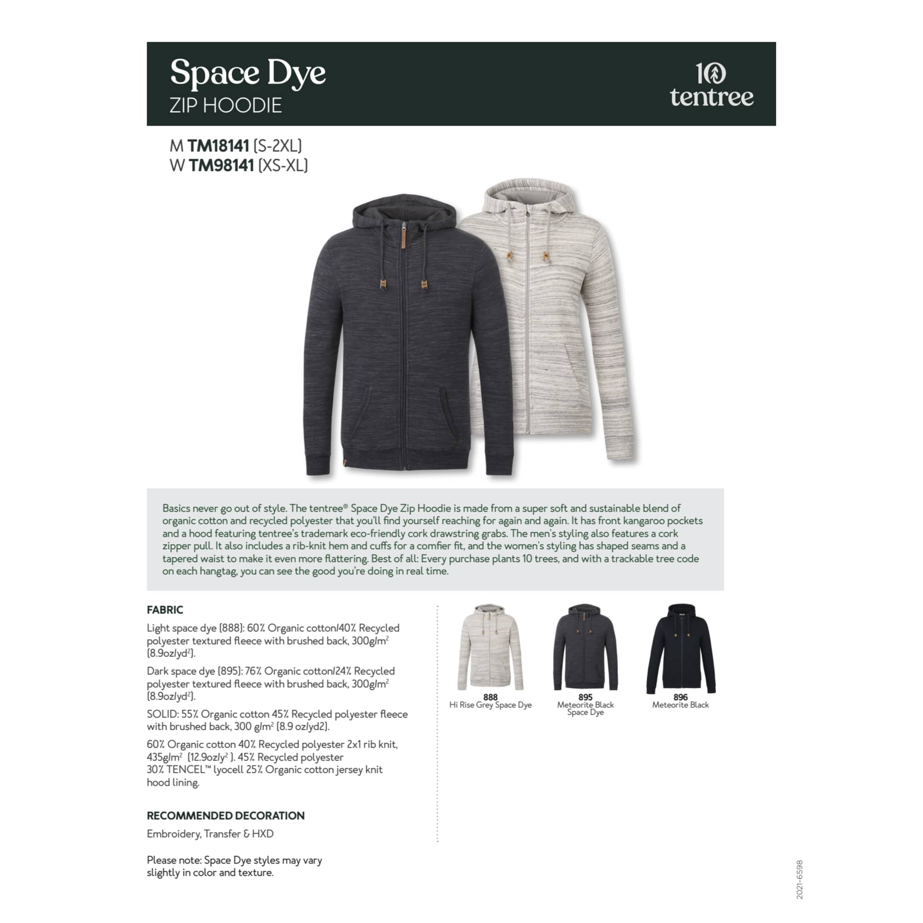 tentree Space Dye Zip Hoodie - Women's 137