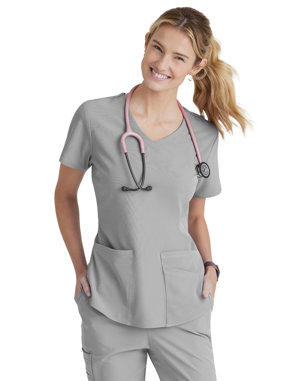 Skechers - Women's Three-Pocket Curved V-Neck Breeze Scrub Top 73