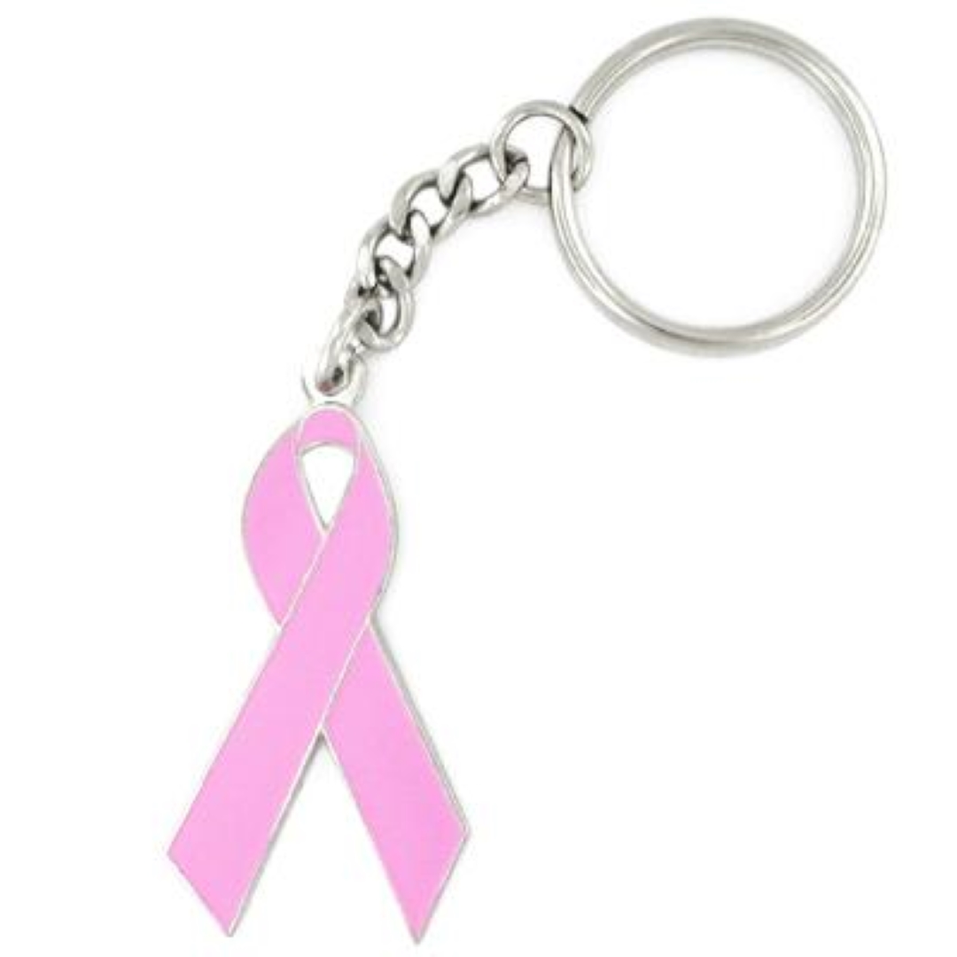 Breast Cancer Awareness Ribbon Charm Keychain 9