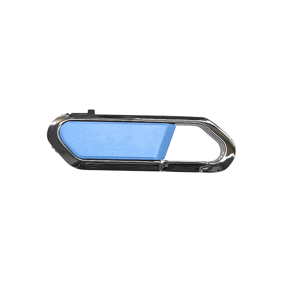 Carabiner USB Drive With Metal Rim And Capless Push/Retract USB 23