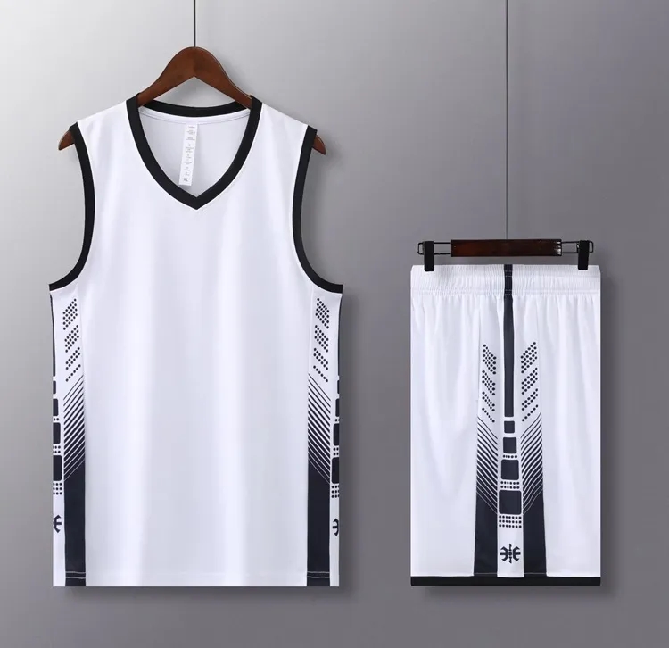 Boys Basketball Uniform V-Collar Jersey and Short 2