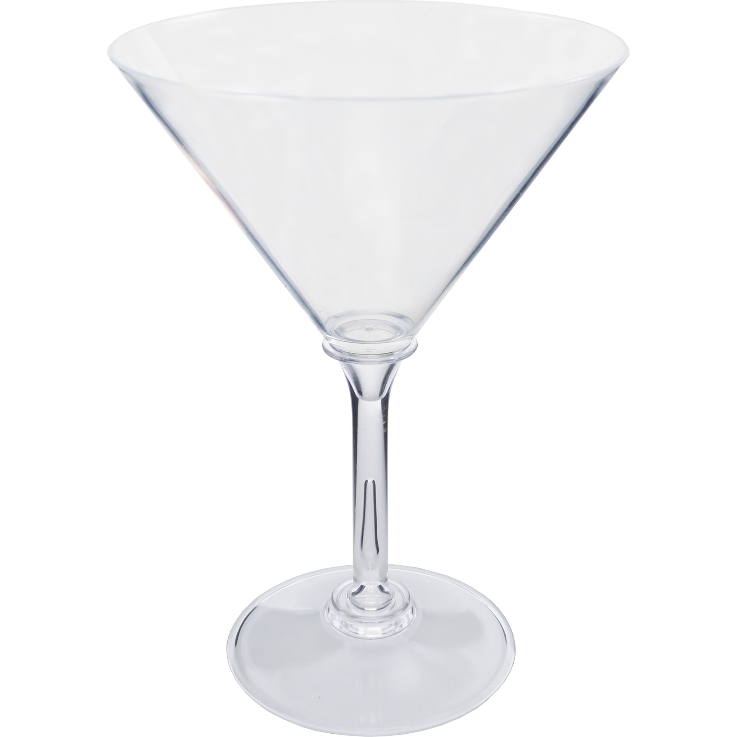 10oz Standard Stem Plastic Martini Glass with Your Choice of Stem Color 12