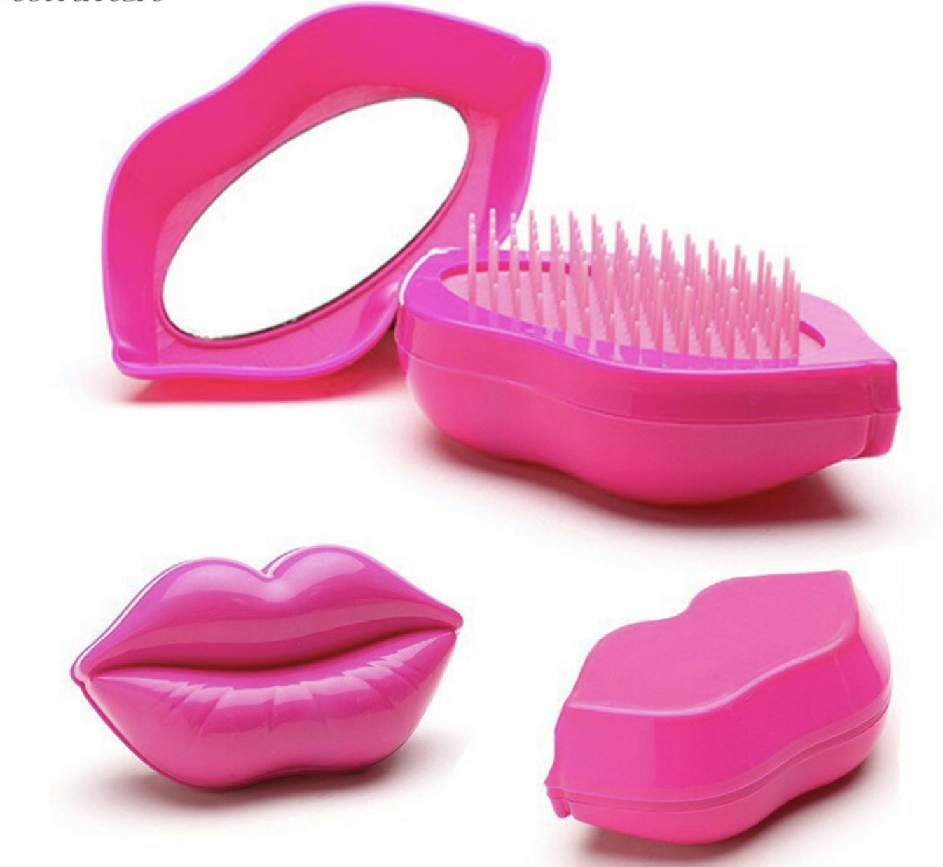 Sexy Portable Travelling Hair Brush / Lip Shape Comb 1
