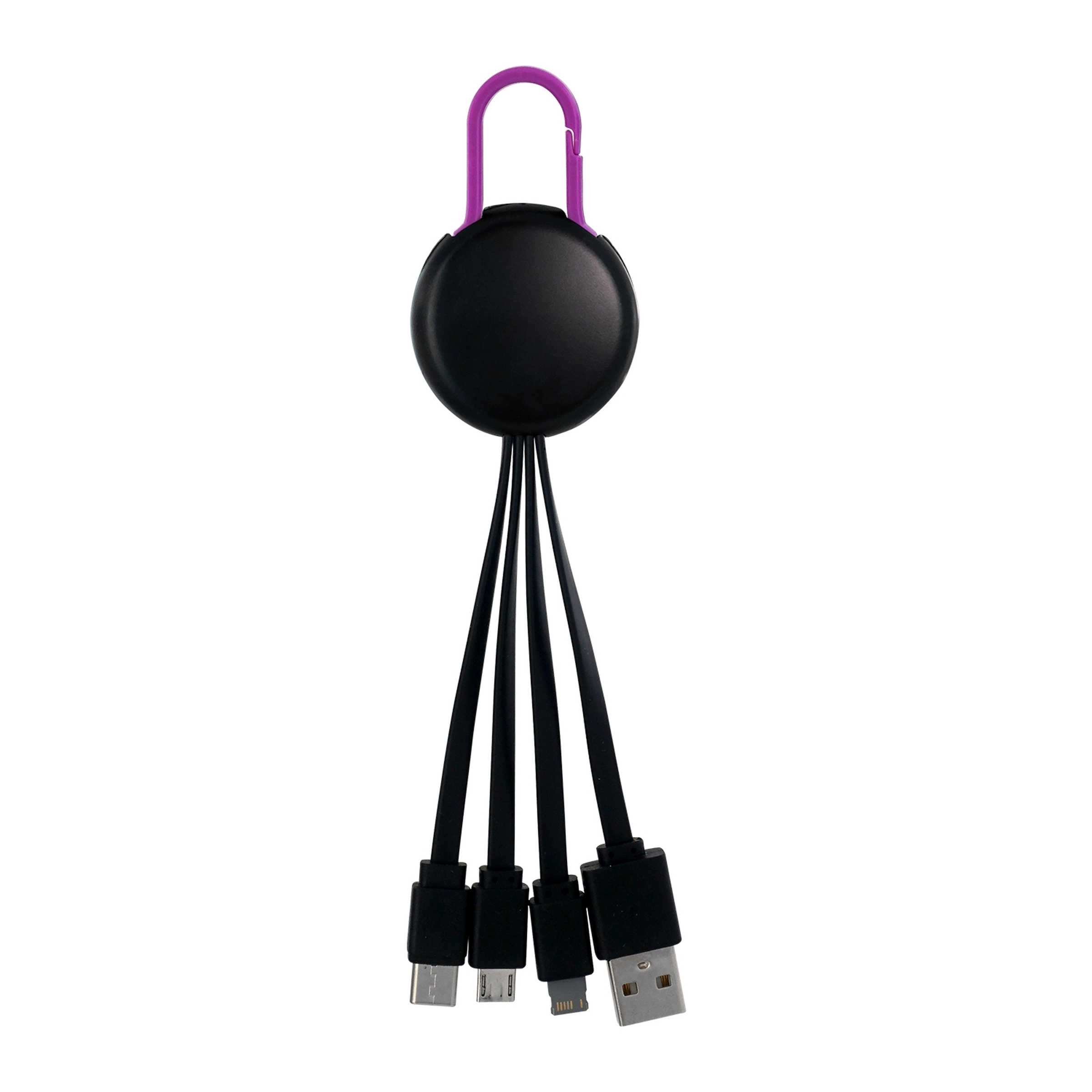 BLACK COLORFUL CLIP 3 IN 1 CHARGING CABLE 11