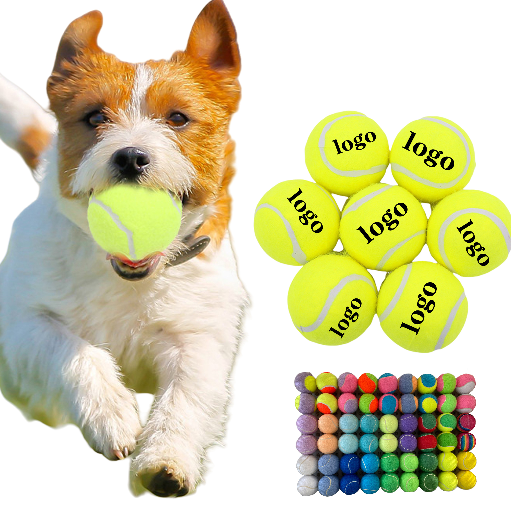 Pet Dog Tennis Balls with Various Colors 3