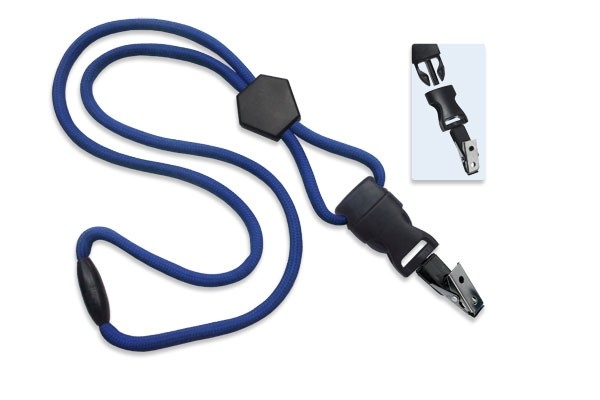 1/4" Polyester Lanyard with Diamond Slider and Quick Release (Plastic J-Hook) 4