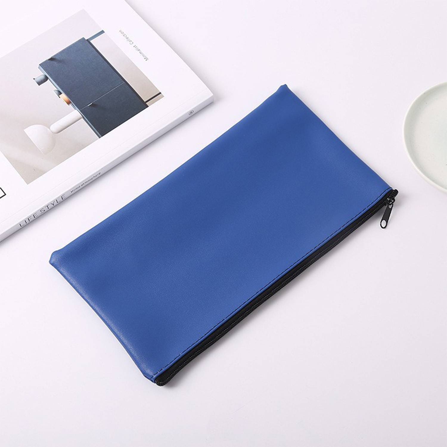 PU Leather Pencil Case Storage Bag 5