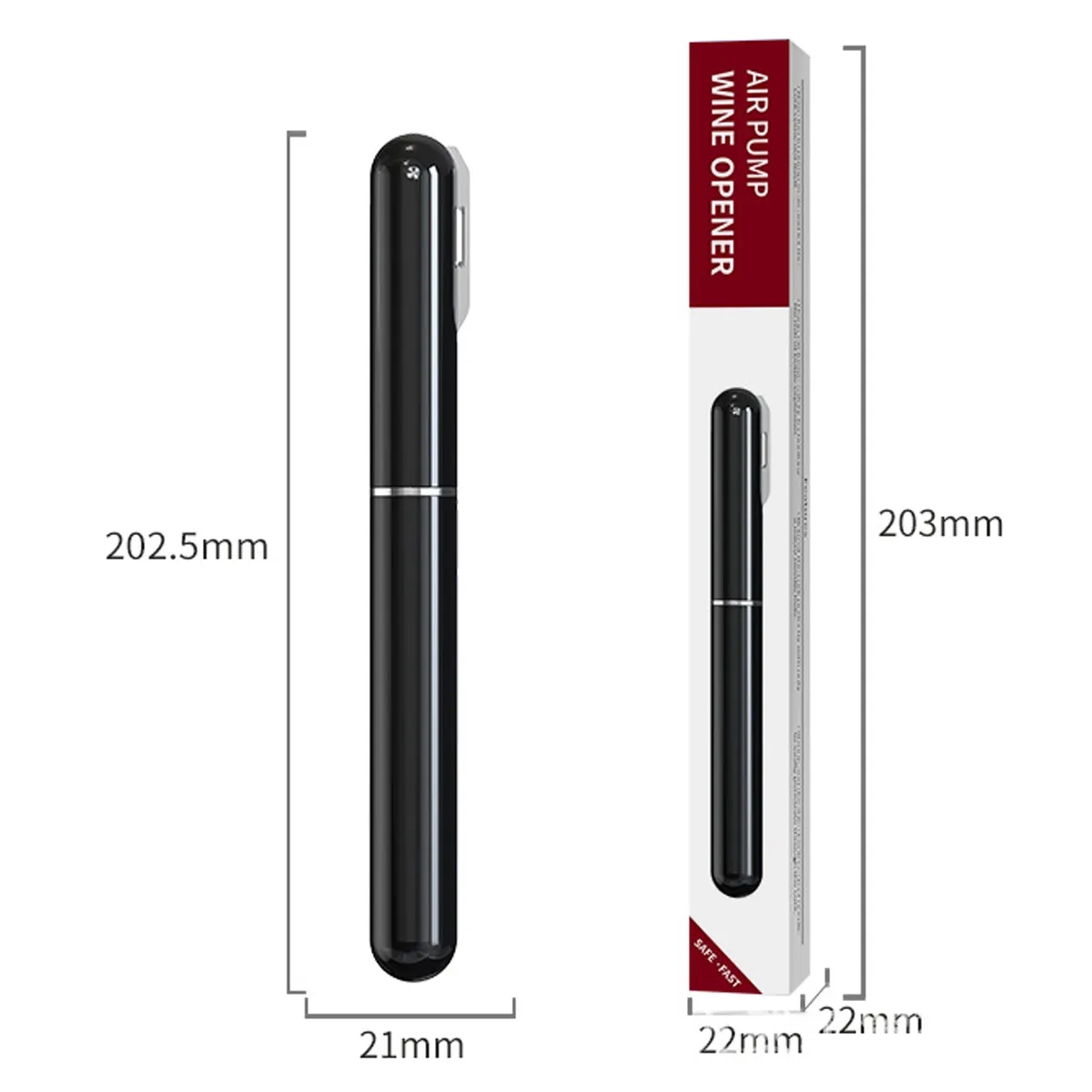2 in 1 Air Pressure Simple Wine Opener with Foil Cutter 3