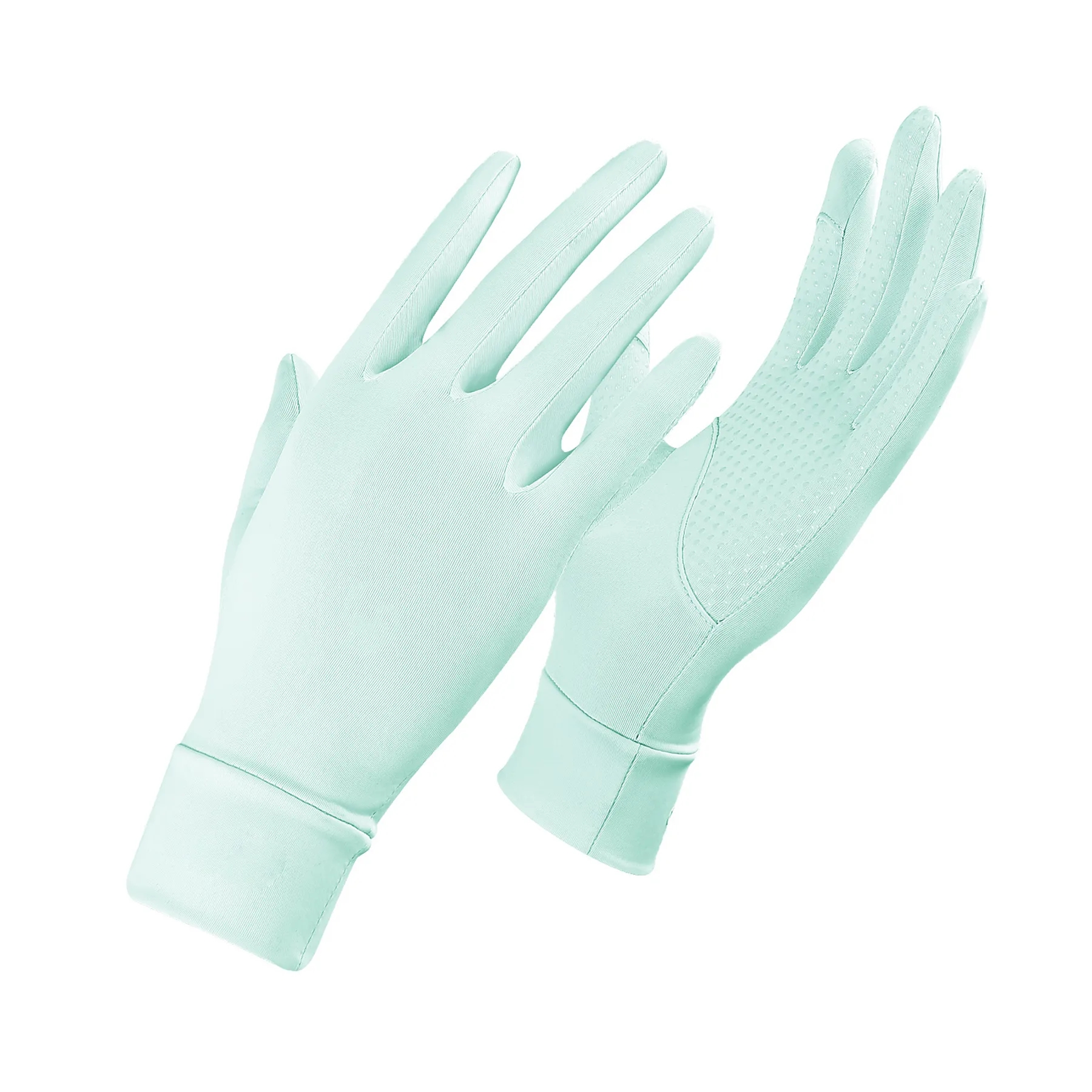 Cotton Summer Outdoor Ice Silk Sunscreen Gloves For Women 8