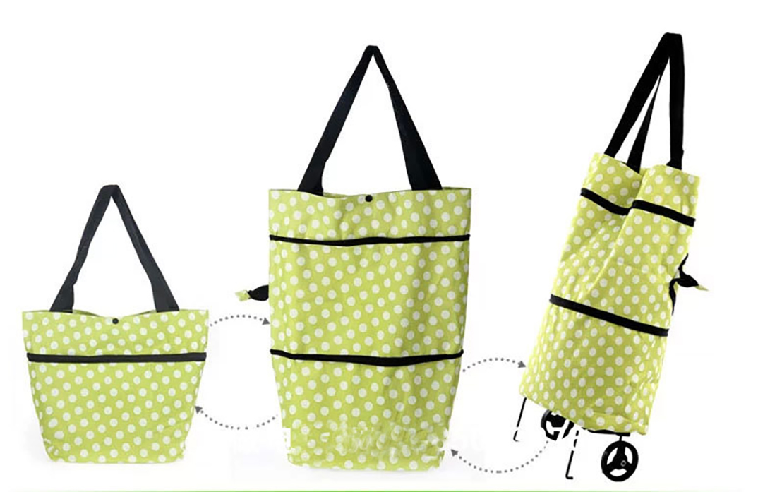 Collapsible Trolley Bag with Wheels 420D 1