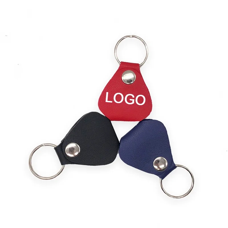 Triangle Leather Case Keychain for Guitar Pick 9