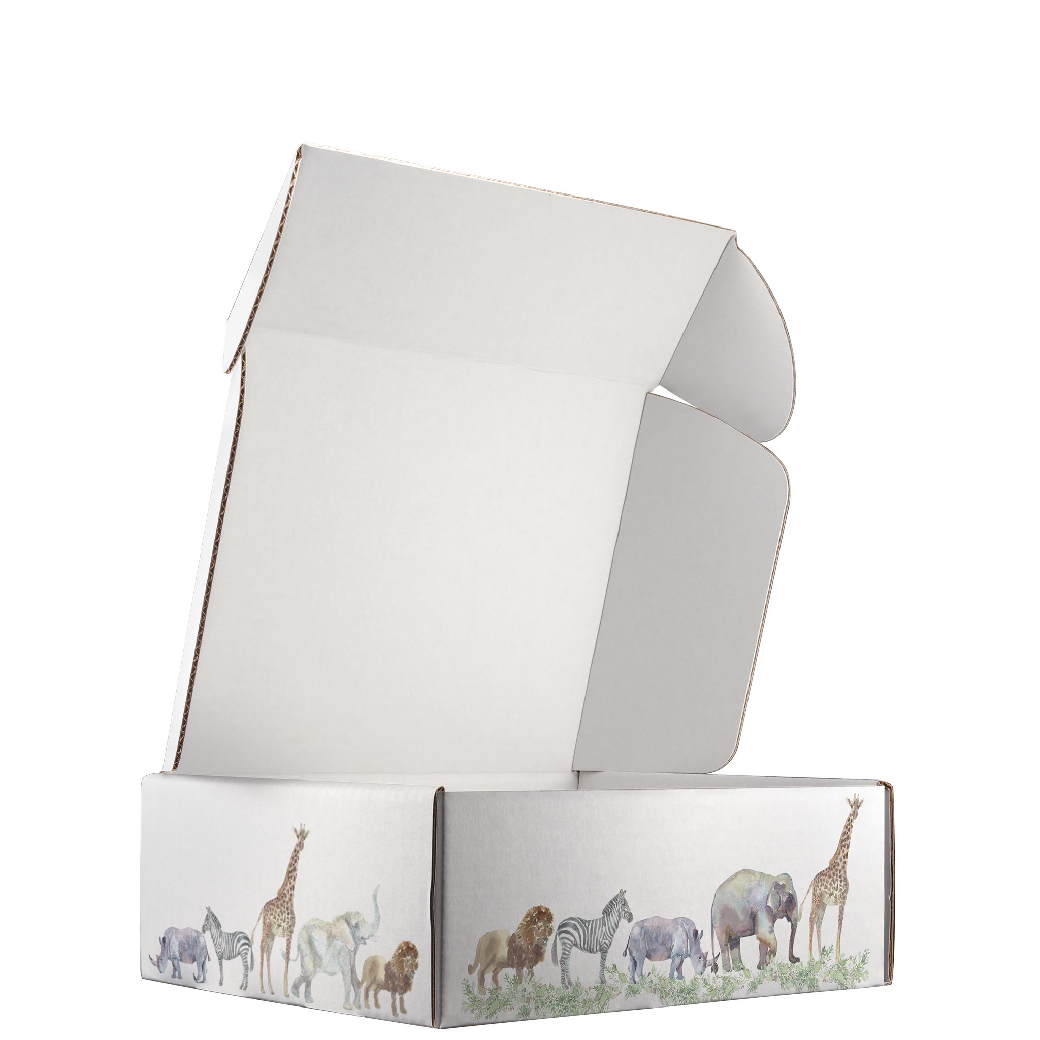 Mailing Box, B-Flute11" x 9" x 4" - White - E - 396 sq in 5