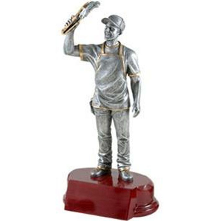 9-1/4" BBQ Chef-Male Resin Figure 1