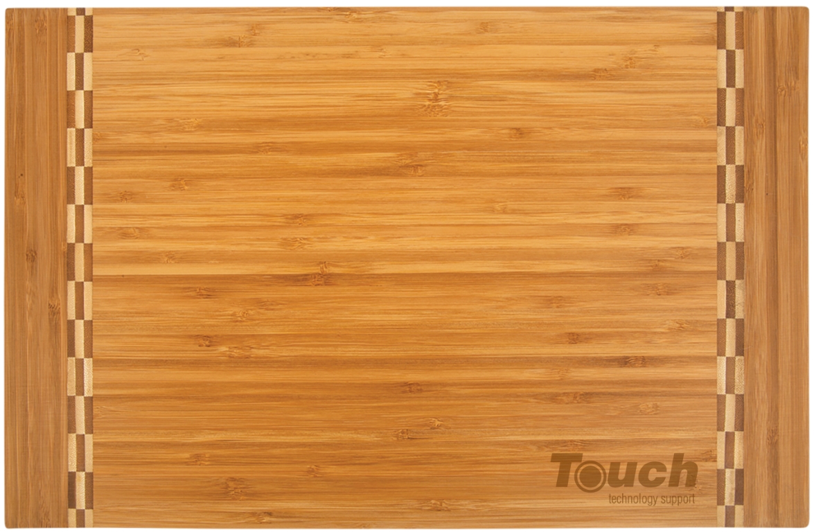 18 1/4" x 12" Bamboo Cutting Board with Butcher Block Inlay