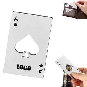Slim Stainless Steel Ace Spades Bottle Beer Opener 8