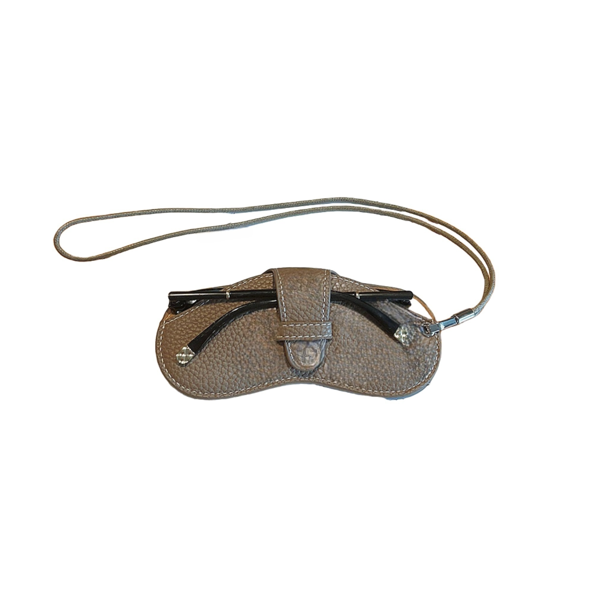 Soft Leather Sunglasses Pouch With Lanyard 2