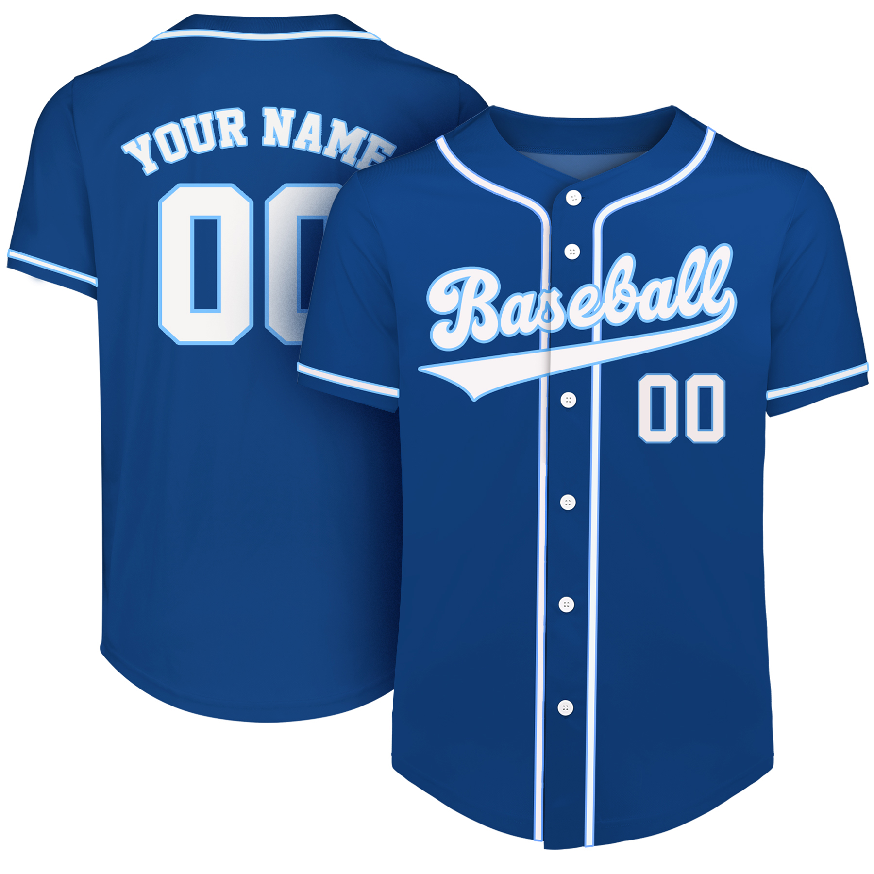 Custom Full-Button Baseball Jersey (Full Color Dye Sublimated) 24