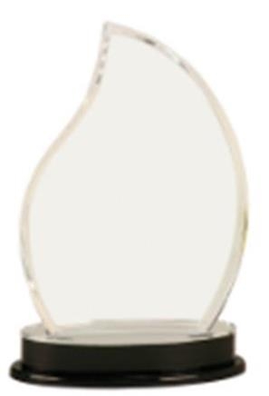 9 1/2" Silver Flame Impress Mirror Acrylic Award 2