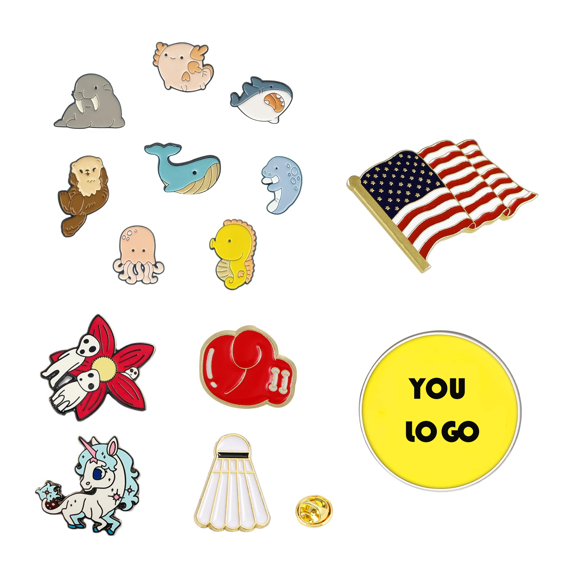 Metal Brooch 1.38 Inch Custom Lapel Pin 3