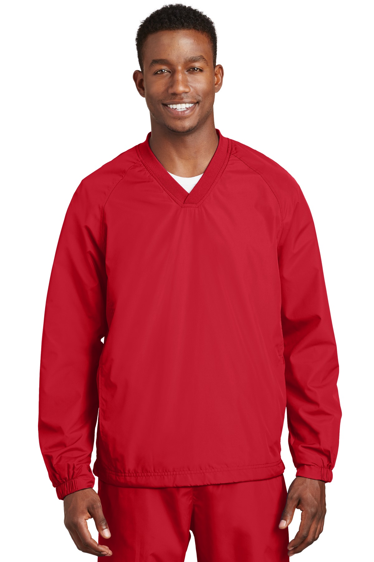 Sport-Tek V-Neck Raglan Wind Shirt. JST72 19