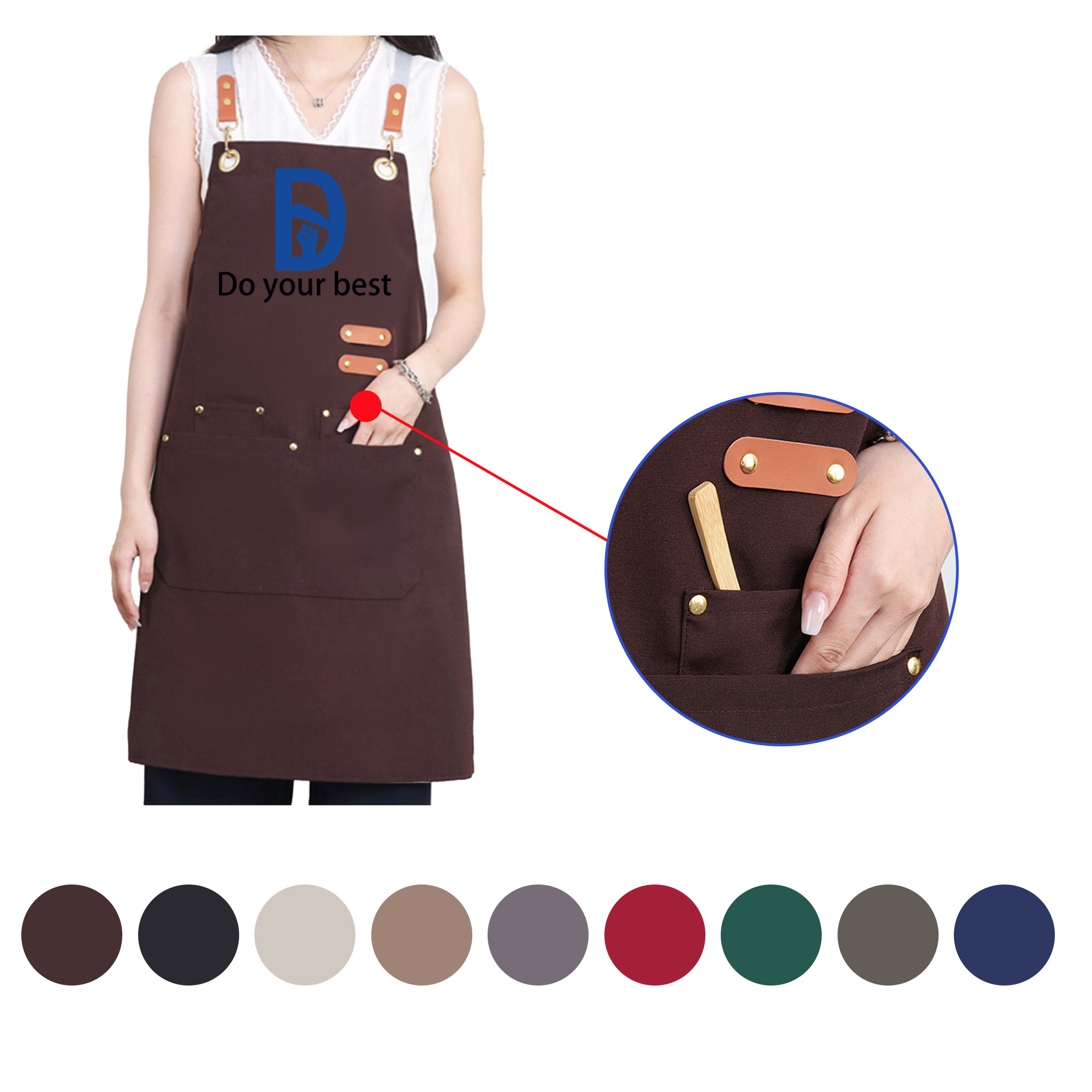 Abjustable Apron With Pockets for Gardening 3