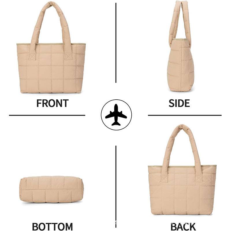 Soft Down Cotton Padded Quilted Bag for Womens 2