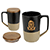 Bellaria 15 oz Ceramic Mug with Wood Lid 5