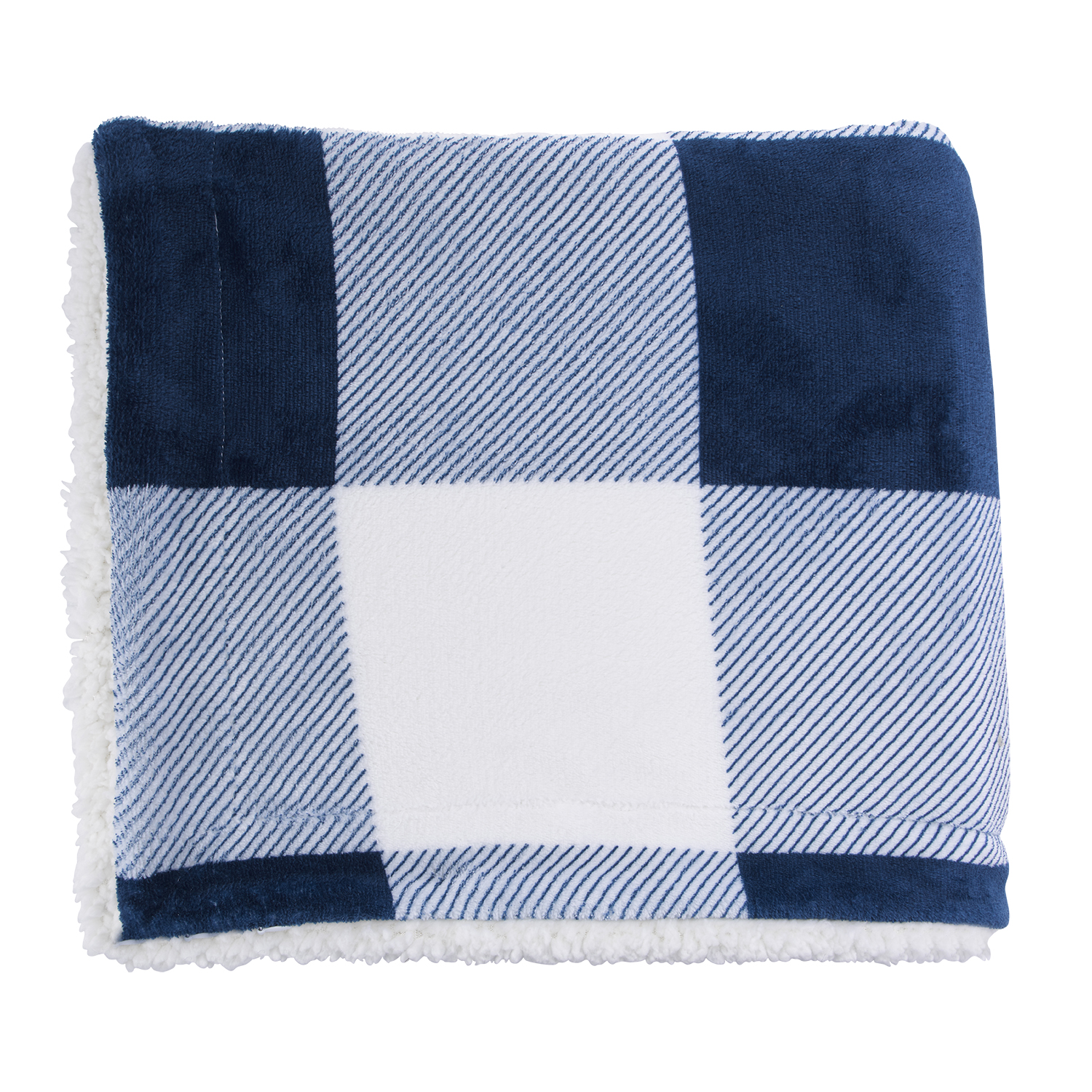 Microfiber Plaid Sherpa Blanket 15