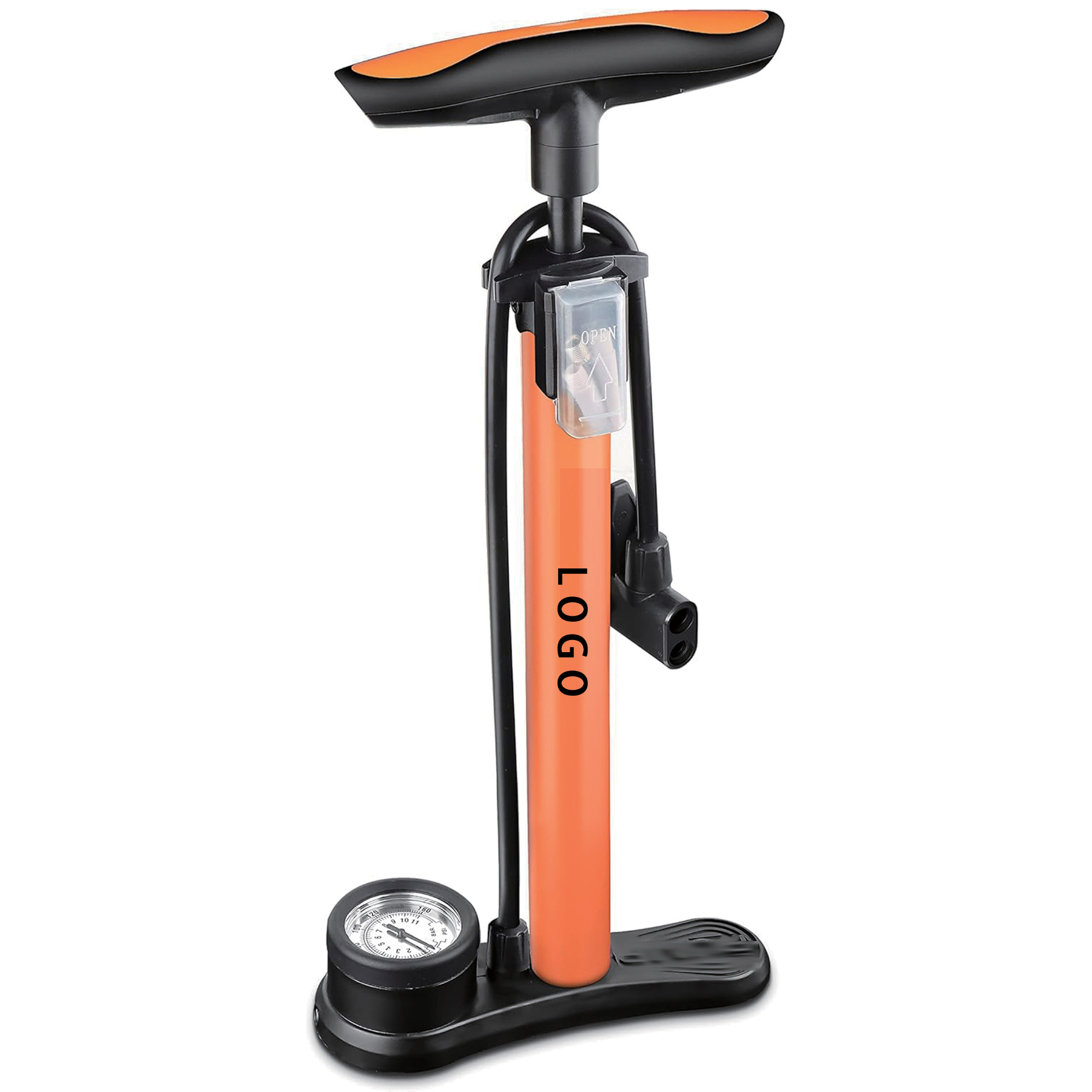 Bike Floor Pump with Gauge 6