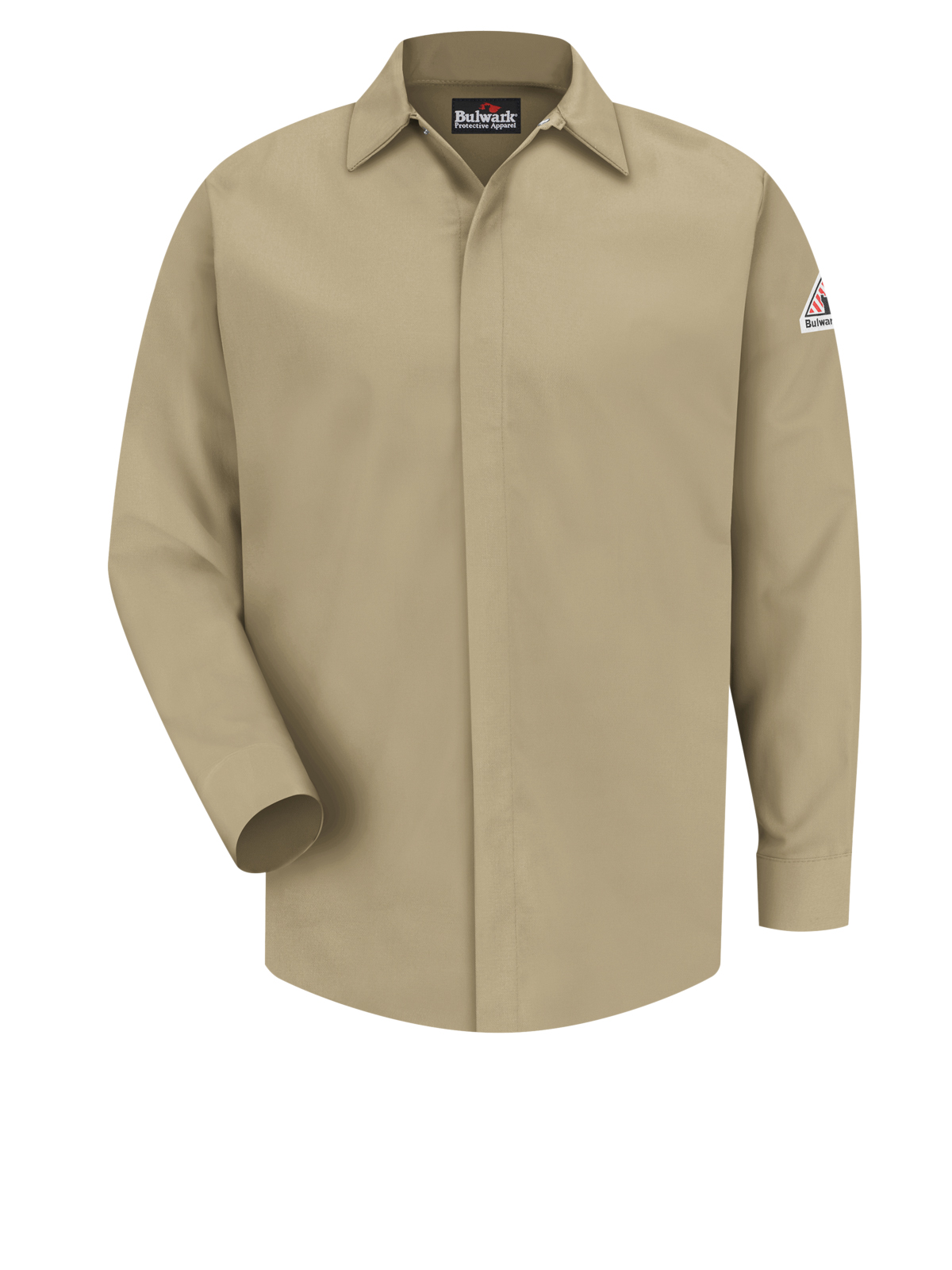 Bulwark - Men's Midweight Flame-Resistant Pocketless Concealed-Gripper Work Shirt 1
