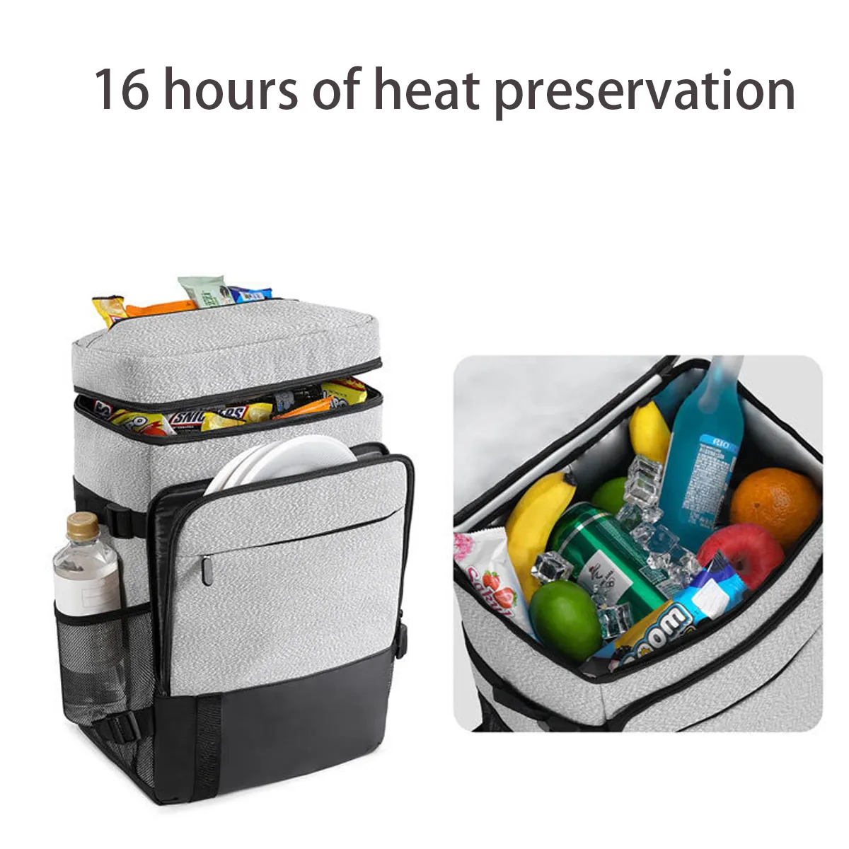 28L Reusable Lasting Freezer Backpacks Lunch Box Cooler Bag 5