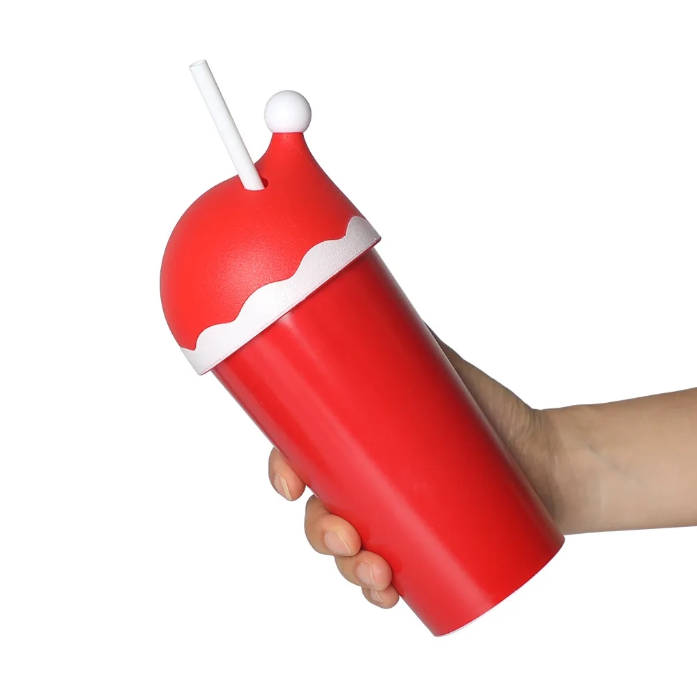Customized Christmas hat plastic cup 2