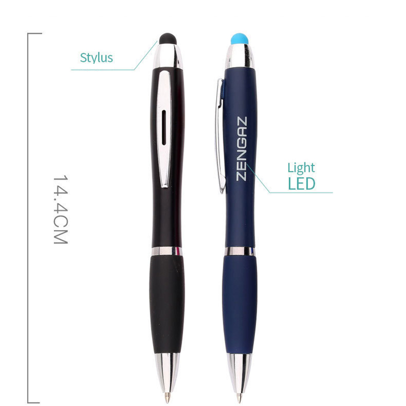 Stylus Ballpoint Pen for Touch Screens w/LED Light 3