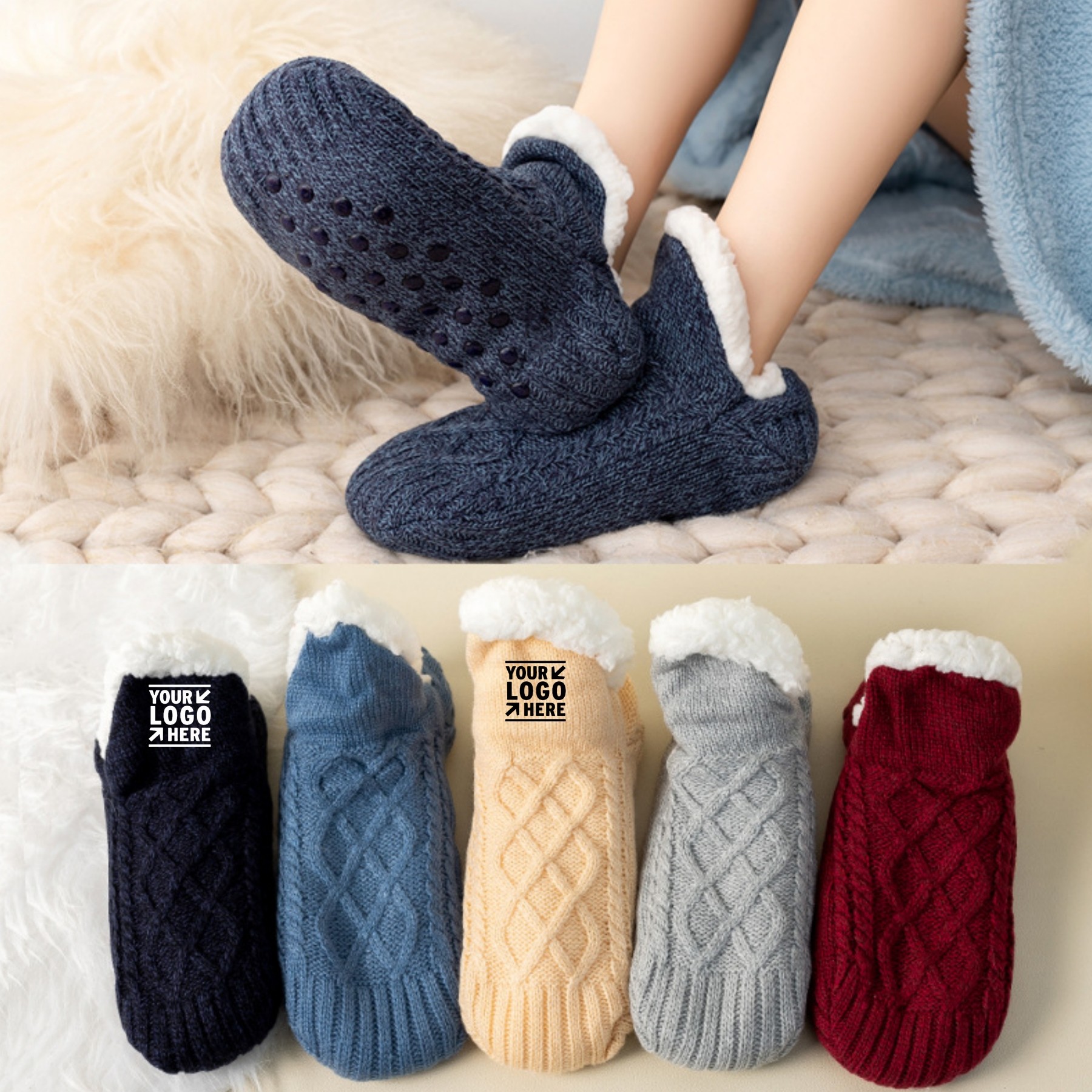 Sherpa Non-Slip Floor Socks 2