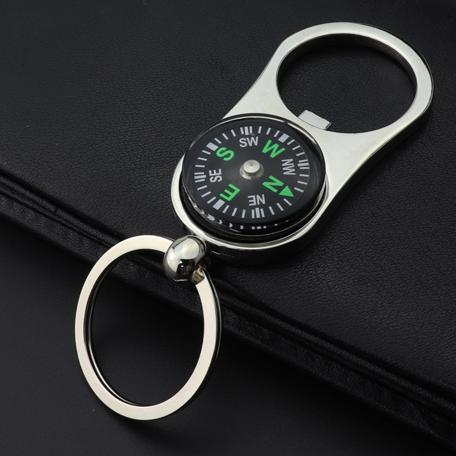 Metal Bottle Opener Compass Key Chain 5