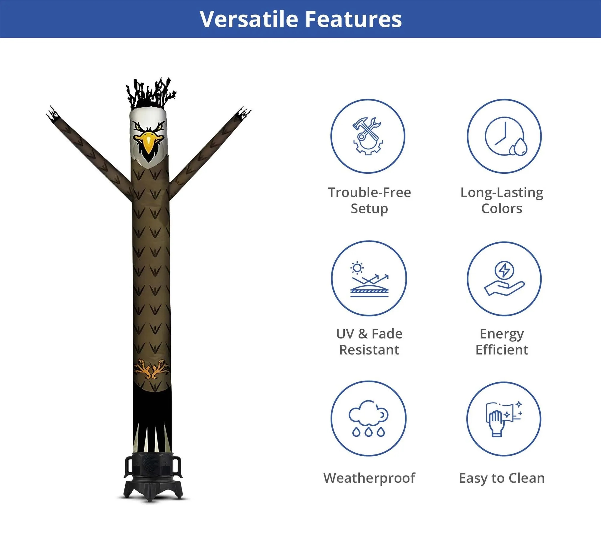 Eagle Inflatable Tube Man Mascot with Blower 4